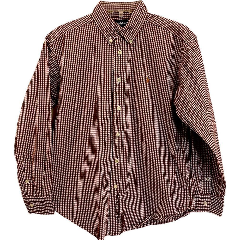 Polo Ralph Lauren Boys Long Sleeve Plaid Shirt Size M12/14